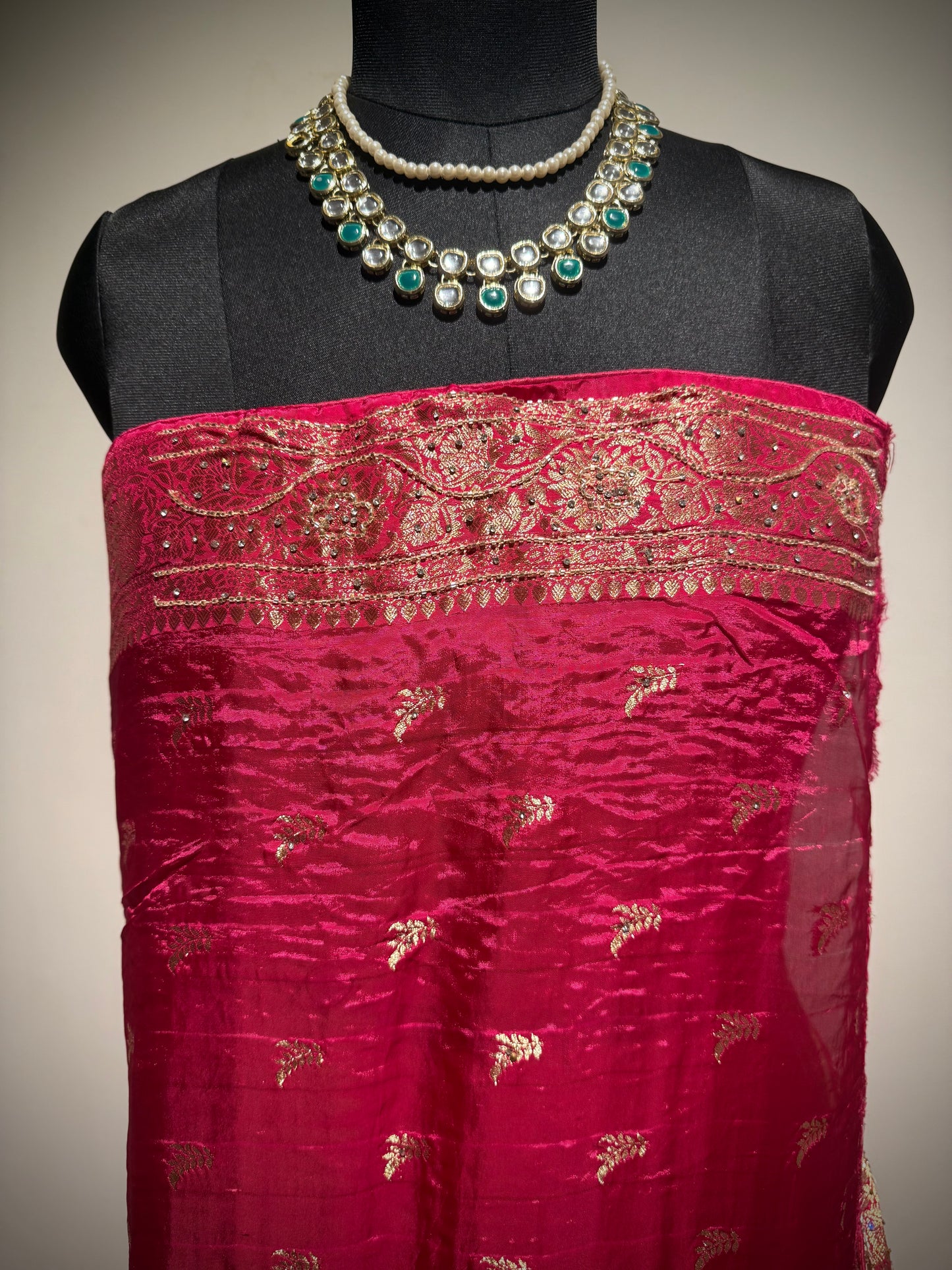 GULAB MANJARI – Banarasi Silk Crepe Saree