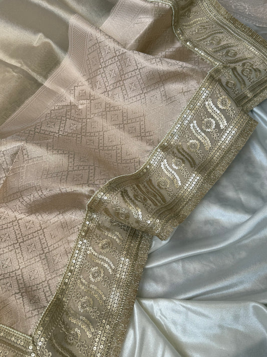 AMRITA – Tissue Saree Collection (Champagne Gold)