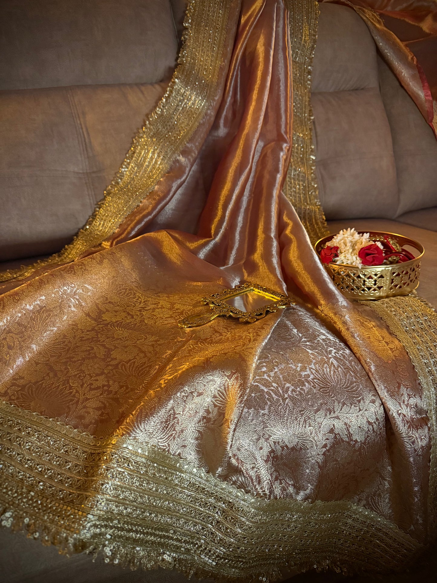 Tissue Saree Collection – Royal Wine Glow