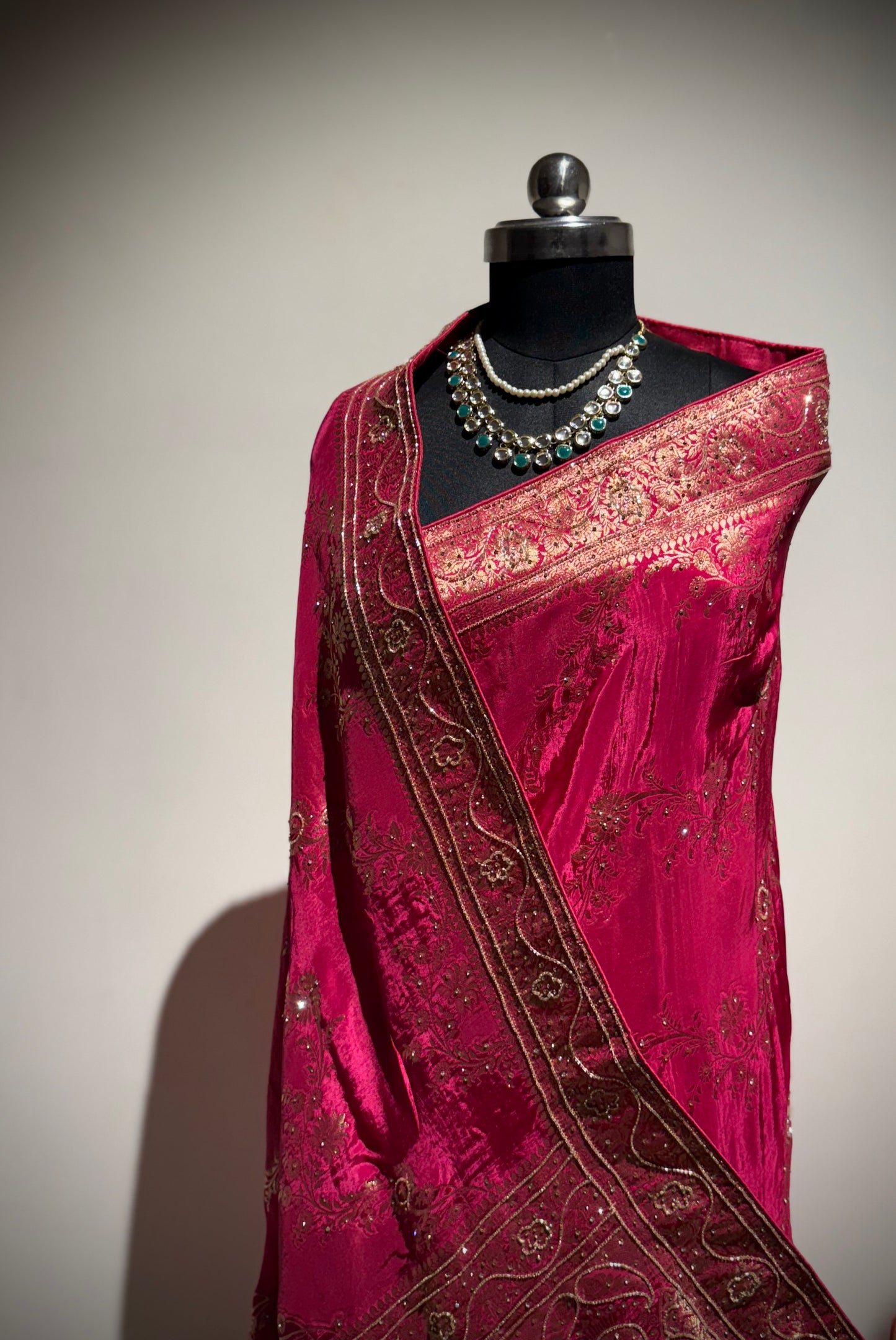 GULAB MANJARI – Banarasi Silk Crepe Saree