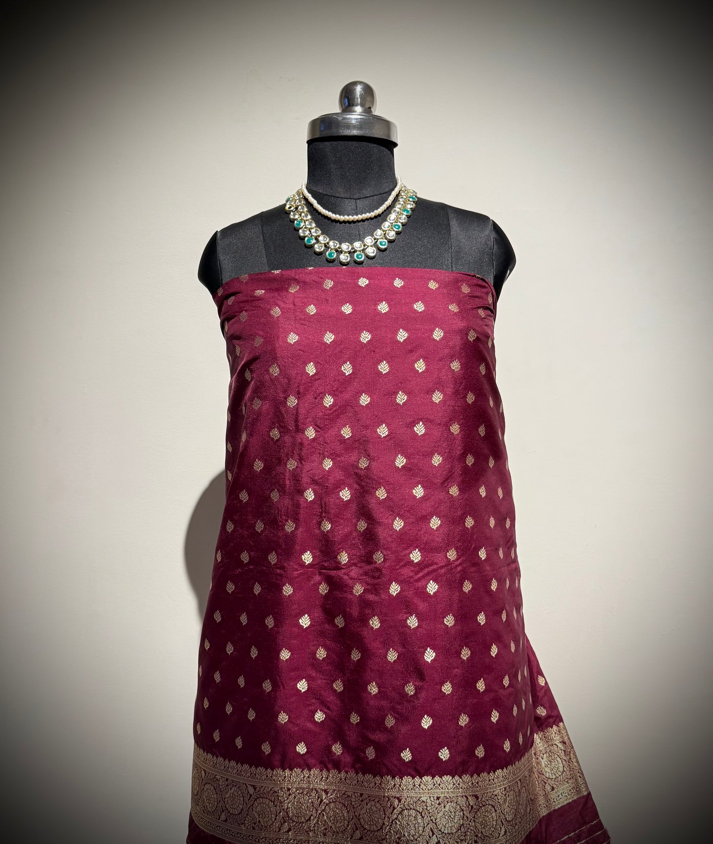 RAJSHRI – Banarasi Silk Saree (Wine Maroon)