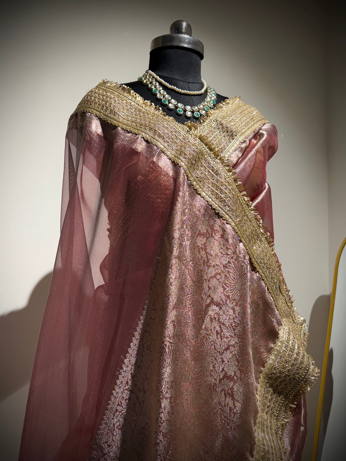 Tissue Saree Collection – Royal Wine Glow