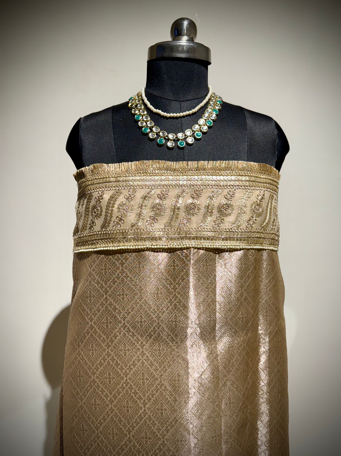 AMRITA – Tissue Saree Collection (Champagne Gold)