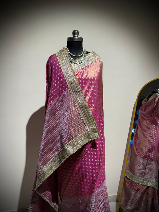 ZAIKA – Regal Rosé Saree (Rosé Pink)