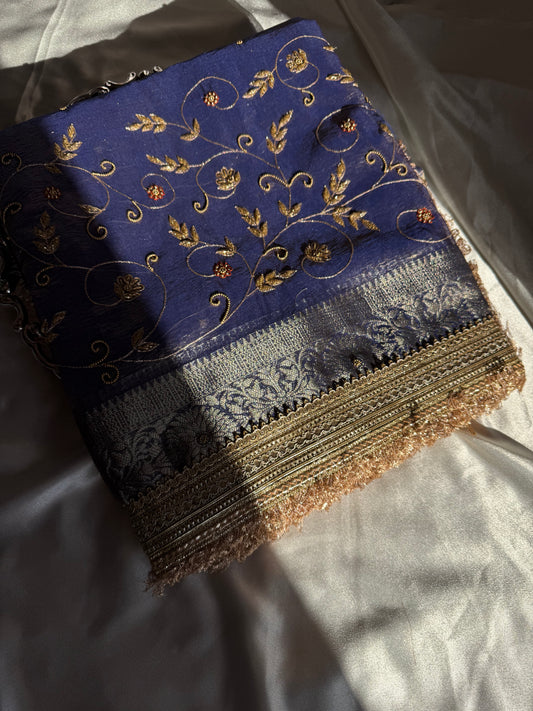 Rajkumari Saree Edit – Misty Blue